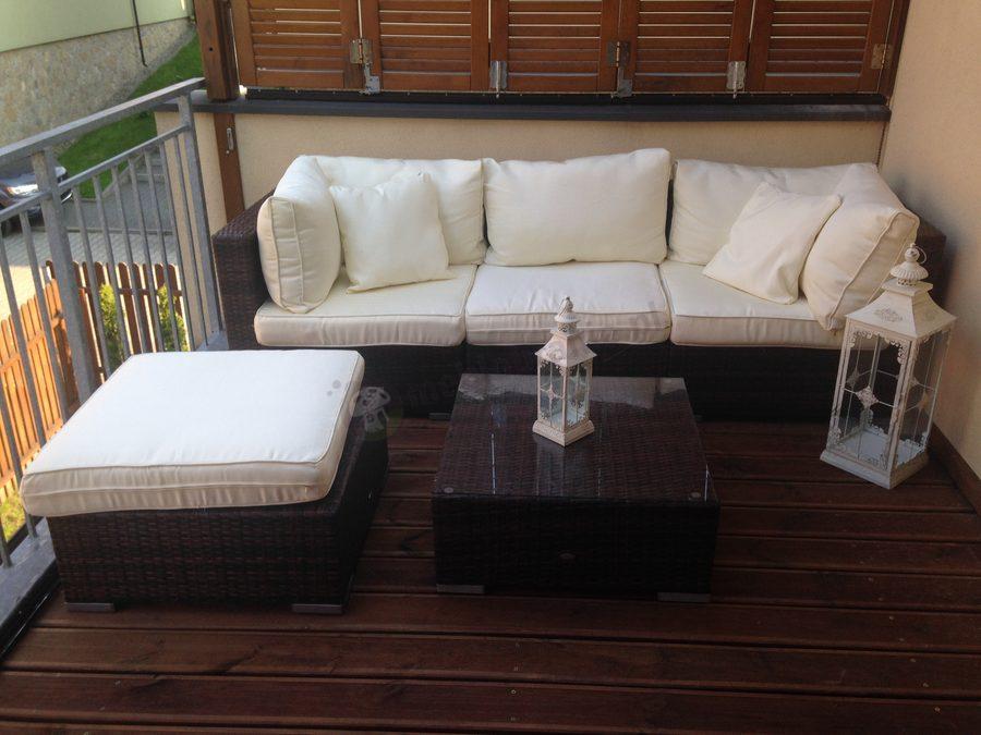 Meble technorattanowe Nilamito Brown & Ecru