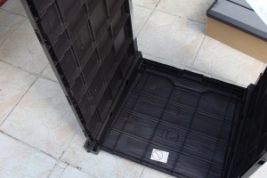 Skrzynia ogrodowa Keter Brushwood Storage Box 455L mocowanie drugiego boku