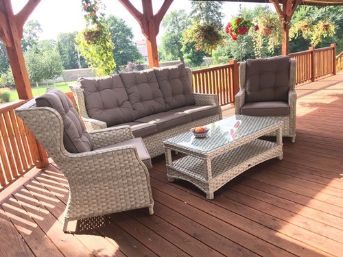 Meble technorattanowe TRIVENTO 3 Melange White
