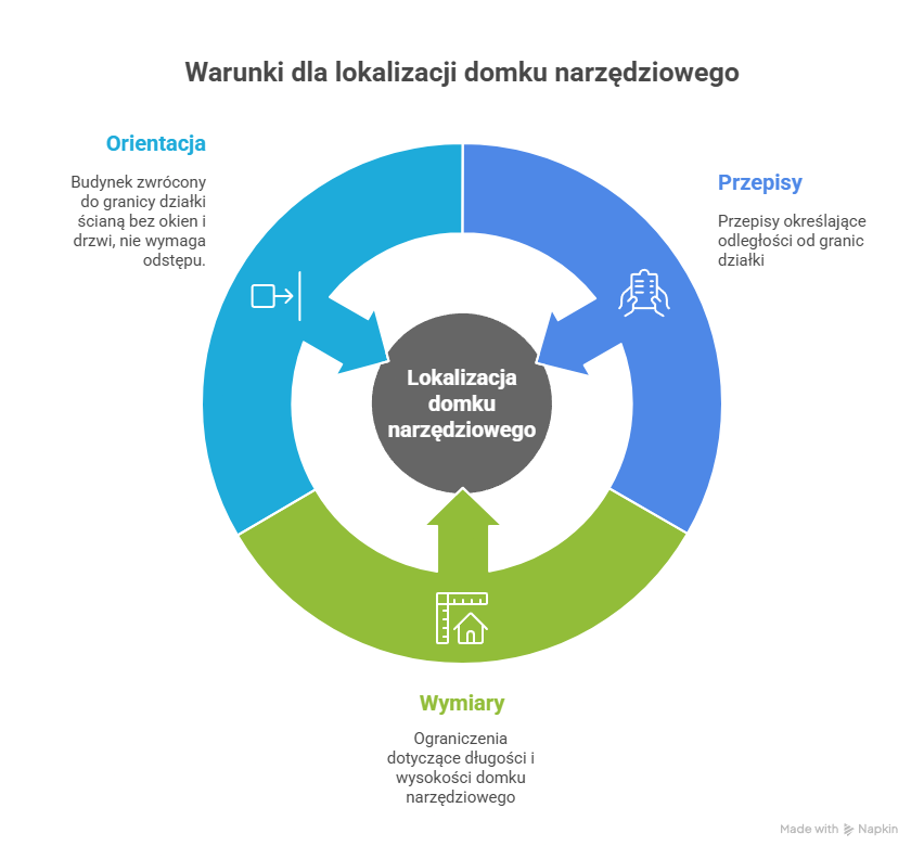 Infografika - warunki lokalizacji domku