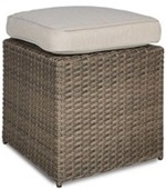 Pufa technorattanowa STEEL Caffe