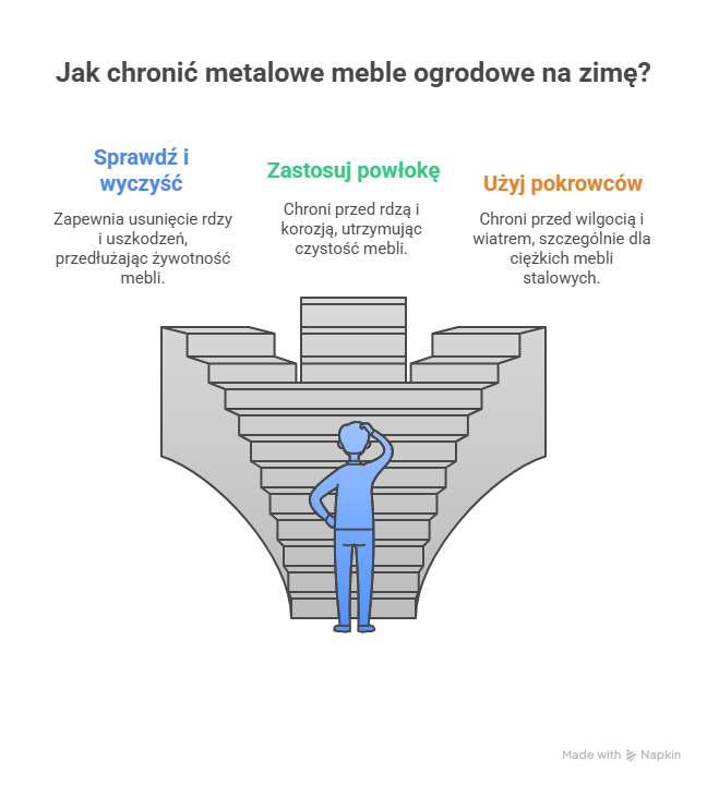 Jak chronić metalowe meble - infografika