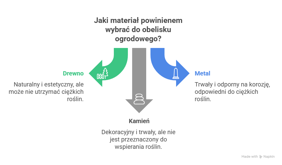 Infografika - jaki materiał obelisku