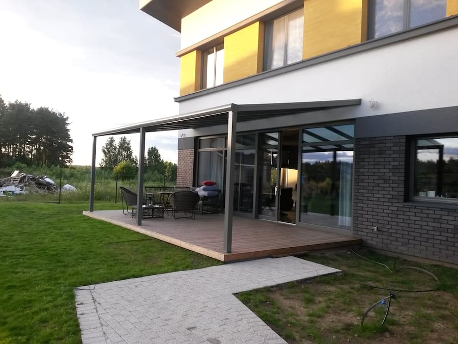 Dach nad taras przyścienny poliwęglan Regium 6x4