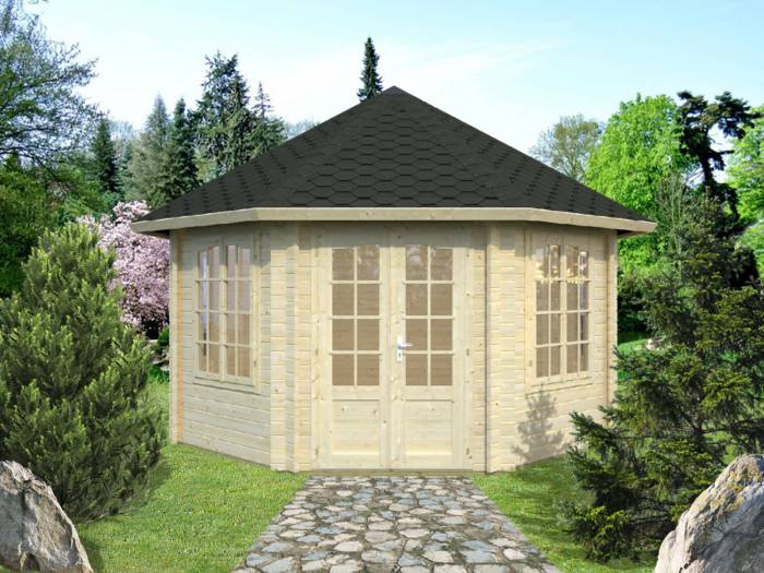 Altana ogrodowa z drewna ANNA B Ø421 (14,1 m2)