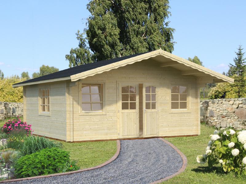 Domek z drewna na działkę GRZEGORZ B 5x4 (18,6 m2)