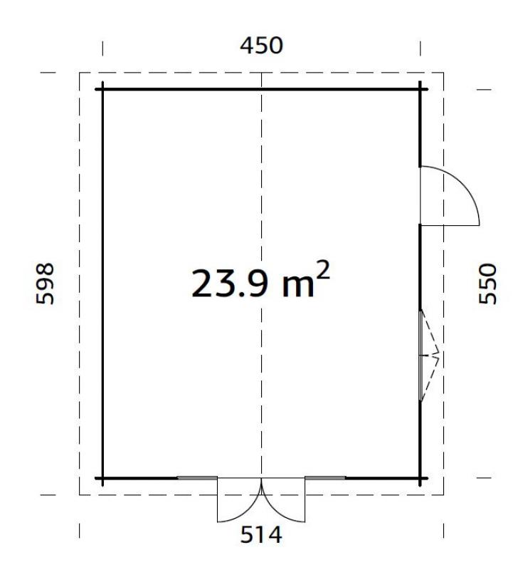 Letniskowy domek na działkę KUBA C 5x6 (21,9 m2)