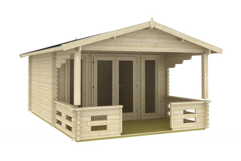 Domek ogrodowy z drewna DZIĘCIOŁ A 6x4 (19,8 m2)