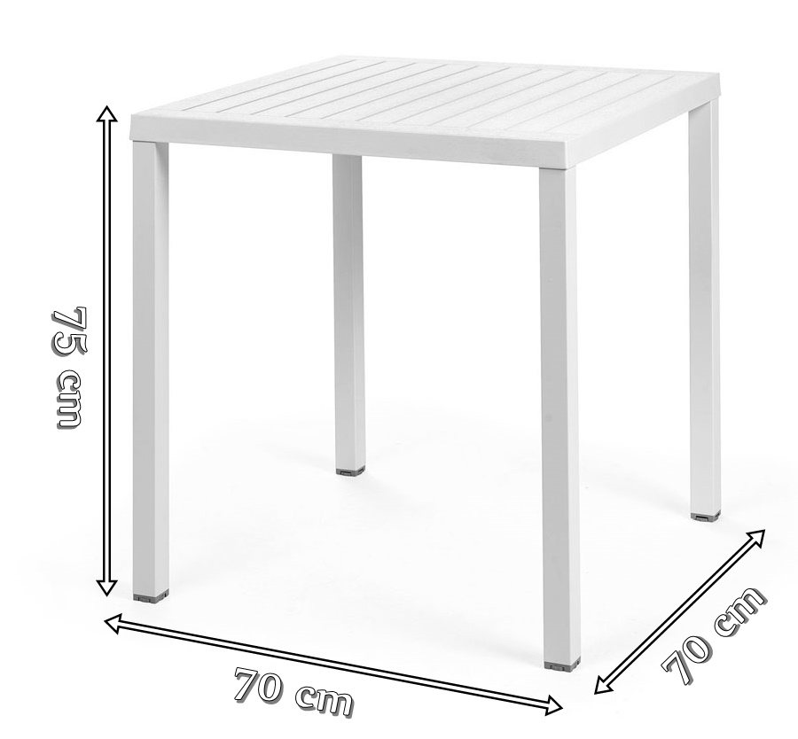 Nardi stolik ogrodowy Cube 70 Bianco/Bianco