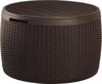 Circa Stolik ze skrzynią Rattan Style brązowy Curver 140L