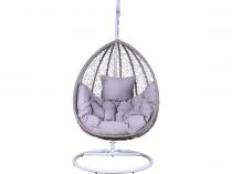 Technorattanowy kosz wiszący DONDOLO Mix Grey & Taupe