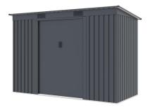 Metalowa szopa narzędziowa Ganner 261x121cm - Antracyt