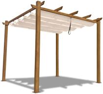 OUTLET - Zadaszenie na taras 3x3m Pergola Kirn - Cream Wood
