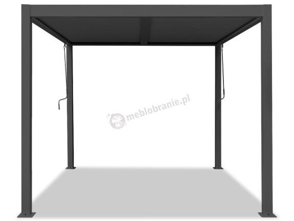 OUTLET - Nowoczesna pergola tarasowa 3x3m z lamelami Lufel 2.0 - Antracyt