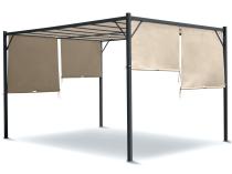 Pergola tarasowa metalowa Simi 3x3 m - Kremowa