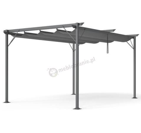 OUTLET - Nowoczesna antracytowa pergola tarasowa 3x4 - Niro Grey
