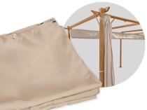 Komplet zasłon bocznych do pergoli Niro 3x3 - Cream Wood