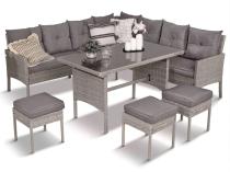Szary narożnik technorattan Torino Corner XL Grey