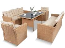 Duży komplet technorattanowy Topiano Grande Nature Select