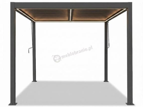 OUTLET - Nowoczesna pergola tarasowa z oświetleniem LED 3x4 Lufel 2.0 - Antracite, Gartwerk