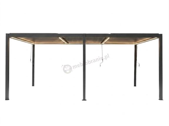 OUTLET - Grafitowa pergola aluminiowa Lufel 4x5 LED - Antracite 2.0