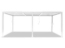Duża biała pergola tarasowa 4x5 Lufel 2.0 aluminium White